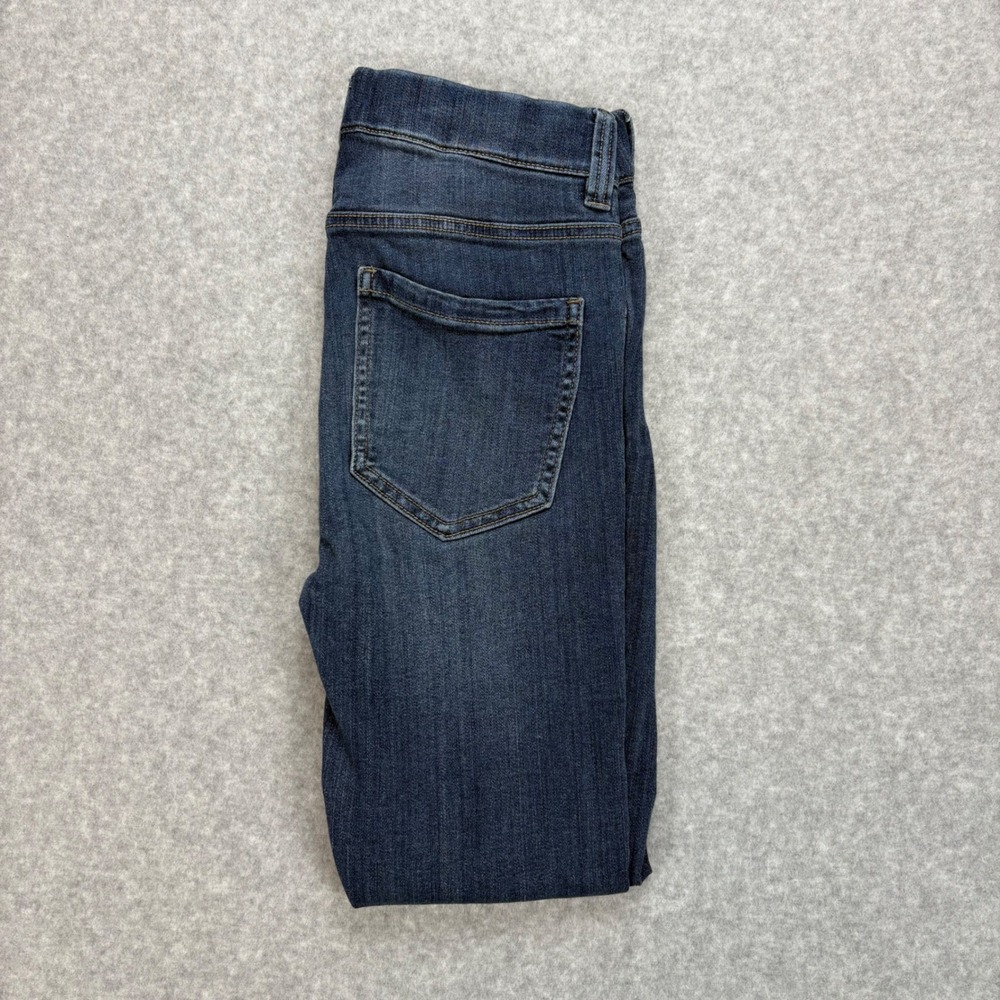Liverpool Los Angeles‎ The Crop Jeans Womens 0/25 Blue Raw Hem Stretch Denim